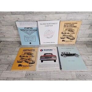 6 Vintage Car Studebaker Parts Auto Books